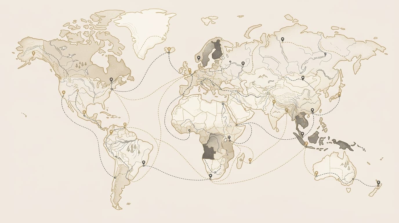 Stylized Travel Map
